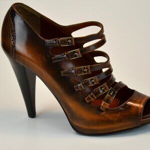 Bally Boucle Slipper In Amber Brown Leather 6313828